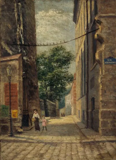 Улица Рато, на углу улицы Ломон by Поль Мартельер, 1900 — digital art print download