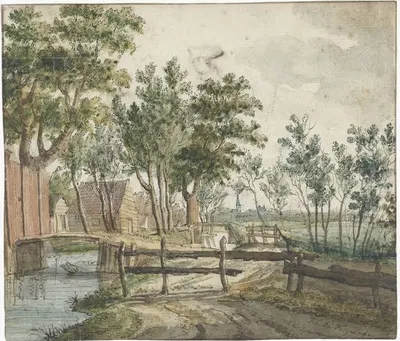 Сельская река у Ворбурга by Паулюс Константин ла Фарг, 1739 - 1782 — digital art print download