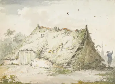 Разрушенная ферма by Питер Бартоломеус Барбиерс, 1782 - 1837 — digital art print download