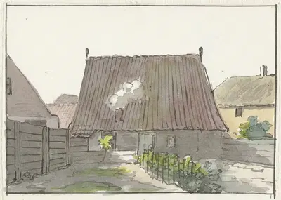 Дом с задним двором by Питер Бартоломеус Барбиерс, 1782 - 1837 — digital art print download