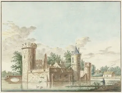Het slot Aalst in de Bommelerwaard by Pieter Remmers, 1754 - 1810 — digital art print download