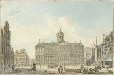 Амстердам, площадь Дам с ратушей и Вагом by Рейньер Винкелес, 1764 - 1767 — digital art print download