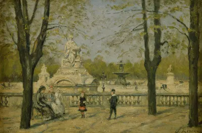 La place de la Concorde, vue de la terrasse des Tuileries by Stanislas Lépine, 1880 — digital art print download
