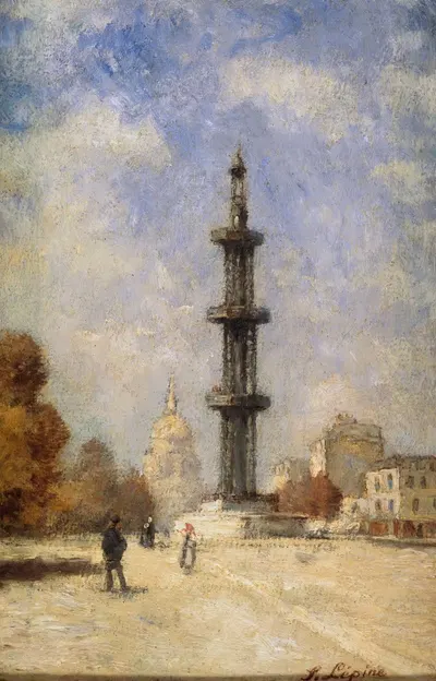 Le puits artésien de Grenelle, (place de Breteuil) by Stanislas Lépine, 1880 — digital art print download