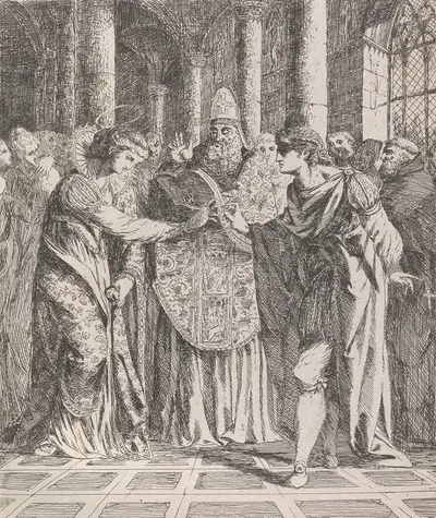 The Marriage of St. Margaret with King Malcolm by Александр Рансиман — digital art print download