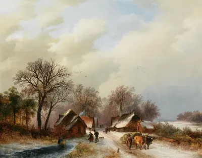 Зимний пейзаж by Виллем Бодеман — digital art print download