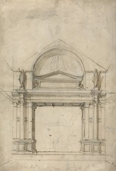 Architectural Design, probably for a church by Альфред Джордж Стивенс — digital art print download