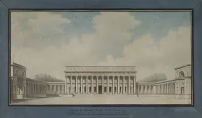 Проект площади перед Биржей by Александр Теодор Броньяр, 1807 — digital art print download
