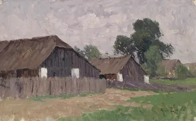 Фермерские дома под Клагенфуртом by Альфред Цофф — digital art print download