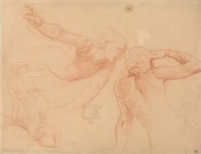 Study of three figures in Movement by Альфред Джордж Стивенс — digital art print download
