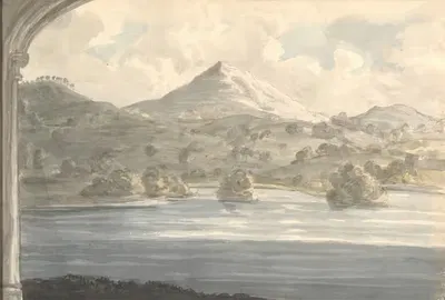 Из окна замка Истнор, Глостершир, маяк, 28 сентября 1829 by Энн Рашоут, 1829 — digital art print download