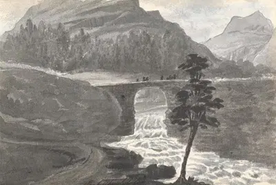Pont Aberglasslin by Anne Rushout — digital art print download