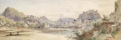 Зальцбург by Антон Альтман младший, 1855 — digital art print download