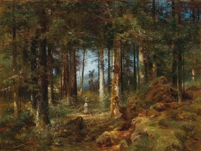 Елочный лес by Антон Генрих Диффенбах, 1888 — digital art print download