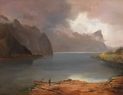 Часть у Мондзее by Август Шеффер фон Винвальд, 1886 — digital art print download