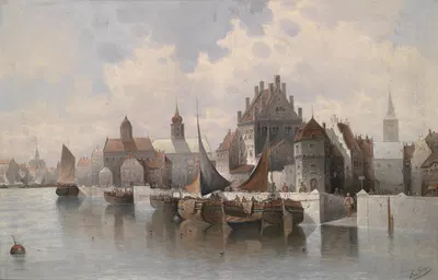 Hafenstadt by August Von Siegen — digital art print download
