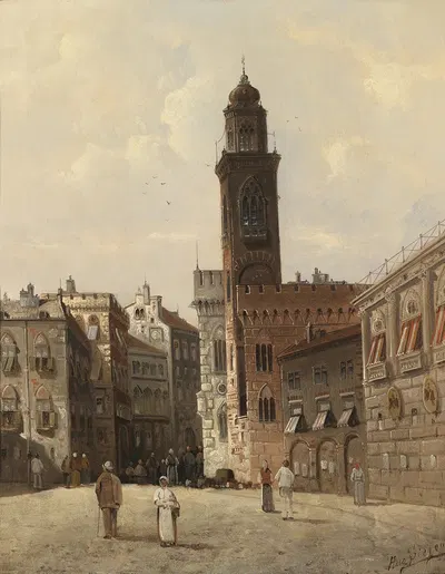 Stadtansicht by August Von Siegen — digital art print download