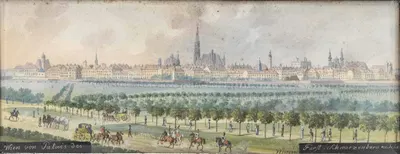 Wien vom Palais Schwarzenberg aus gesehen by Balthasar Wigand — digital art print download