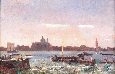 Венеция, на заднем плане с Санта-Мария делла Салуте by Беппе Чарди — digital art print download