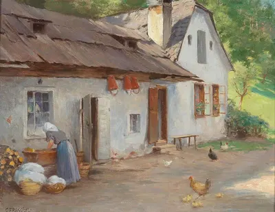 День стирки by Карл Фрёшль — digital art print download