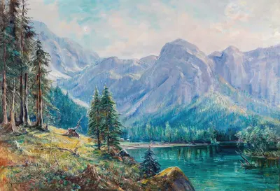 Озеро Халльштатт с видом на Дахштайн by Карл Кайзер-Хербст — digital art print download
