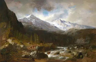 Выгон скота by Карл Мильнер, 1856 — digital art print download