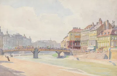 Мост Фердинанда, Вена by Карл Мюллер, 1903 — digital art print download