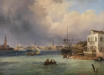 Вид на Венецию в грозовую погоду by Карло Грубас — digital art print download