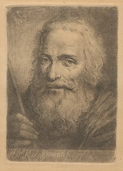 Bust of an Old Man by Анжелика Кауфман — digital art print download