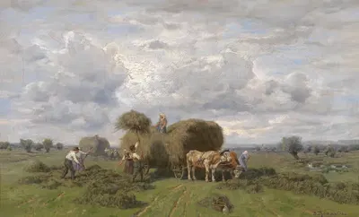 Bei der Heuernte by Désiré Thomassin — digital art print download
