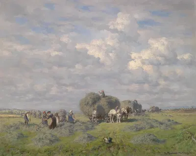 Heuernte an einem Sommertag by Désiré Thomassin — digital art print download