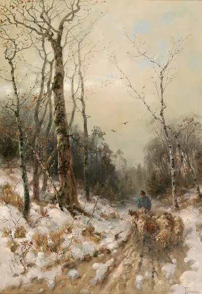 Shepherd Returning Home by Désiré Thomassin — digital art print download