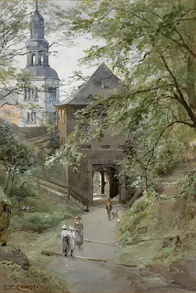 Augustiner Bräu und Kloster Mülln by Edward Theodore Compton — digital art print download