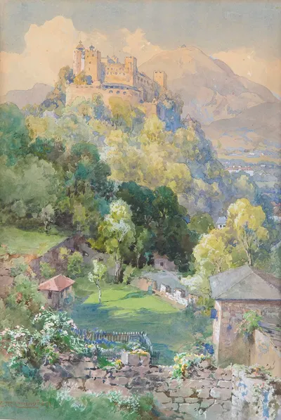 Festung Hohensalzburg von der Richterhöhe by Edward Theodore Compton — digital art print download