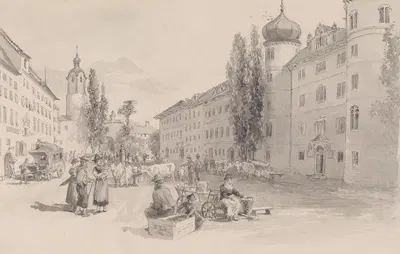 Hauptplatz in Lienz by Edward Theodore Compton — digital art print download