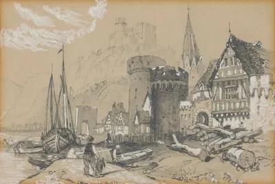 Oberwesel by Edward Theodore Compton — digital art print download