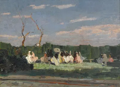 Развлечение в саду виллы by Эмма Чарди, 1919 — digital art print download