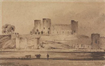 West View of Rhyddlan Castle by Копли Филдинг, 1809 — digital art print download