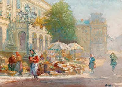 Рынок во Львове by Эрно Эрб — digital art print download