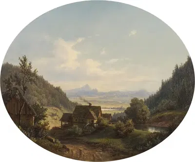 Долина Серниц by Эрнст Густав Дёрелл, 1876 — digital art print download