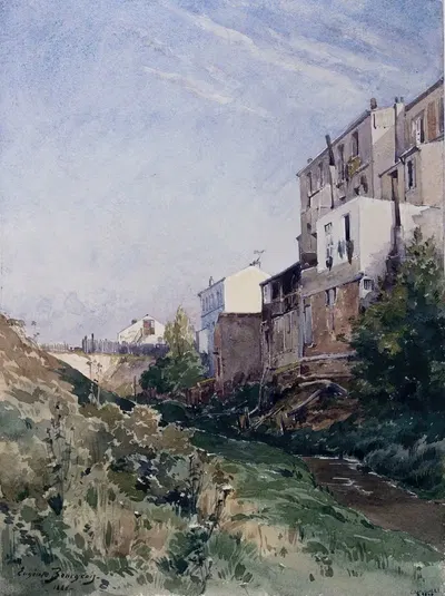 Rue de la Fontaine à Mulard by Eugène Bourgeois, 1888 — digital art print download