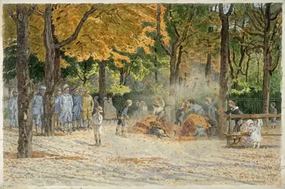 Площадь школ мэрии XIV округа by Феликс Брар, 1916 — digital art print download