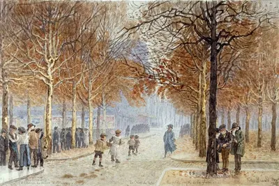 Улица Брезен и проспект Мэн, 14-й округ, ноябрь 1917 by Феликс Брар, 1917 — digital art print download