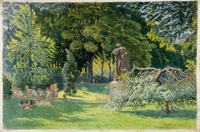 Площадь мэрии 14-го округа, улица Мутон Дюверне, 18 июня 1917 by Феликс Брар, 1917 — digital art print download
