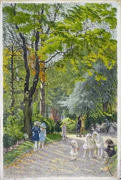 Площадь мэрии XIV округа by Феликс Брар, 1916 — digital art print download
