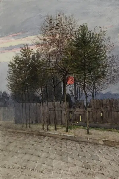 Вид с северо-западной стороны улицы Лаканаль в Гран-Монруж by Феликс Брар, 1895 — digital art print download