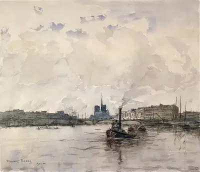 Вид на Сите, выше набережной Анри IV by Фрэнк Майерс Боггс, 1901 — digital art print download