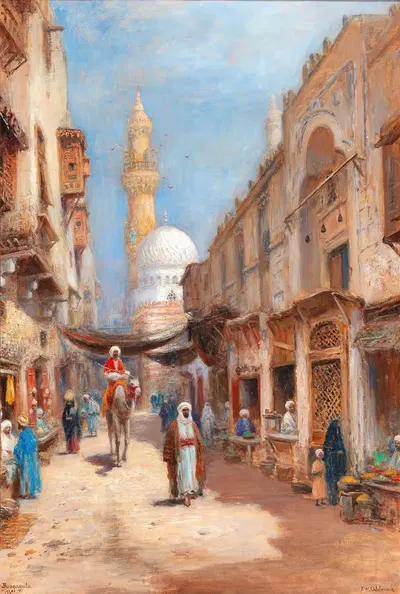Базар в Каире by Франс Вильгельм Оделмарк — digital art print download