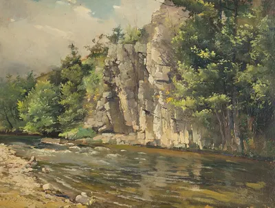 Rocks above the River by František Hladík — digital art print download