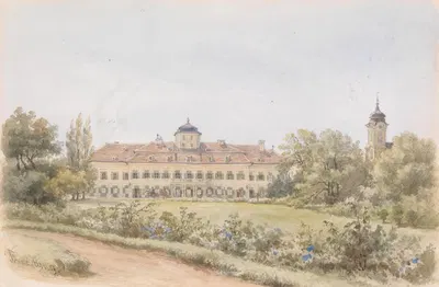 Блауэр Хоф (Лаксенбург) by Франц Альт, 1859 — digital art print download